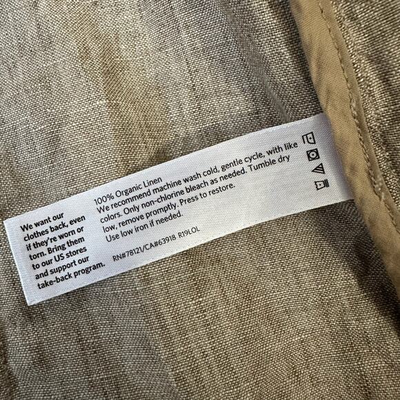 EILEEN FISHER Linen Blazer Jacket Taupe Organic Lightweight Minimalist - Picture 10 of 12